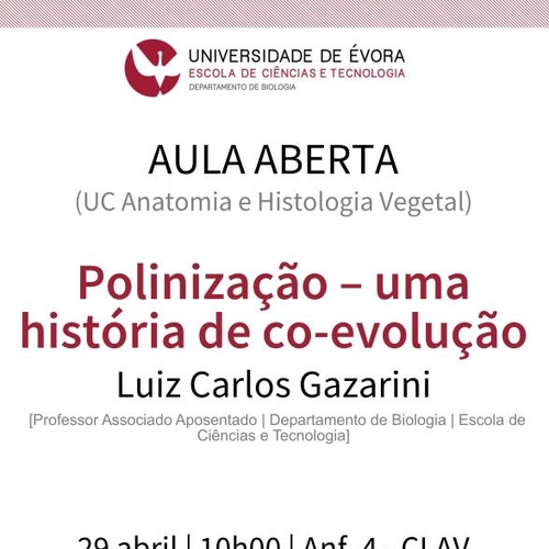 Aula Aberta - Polinização-uma história de co-evolução